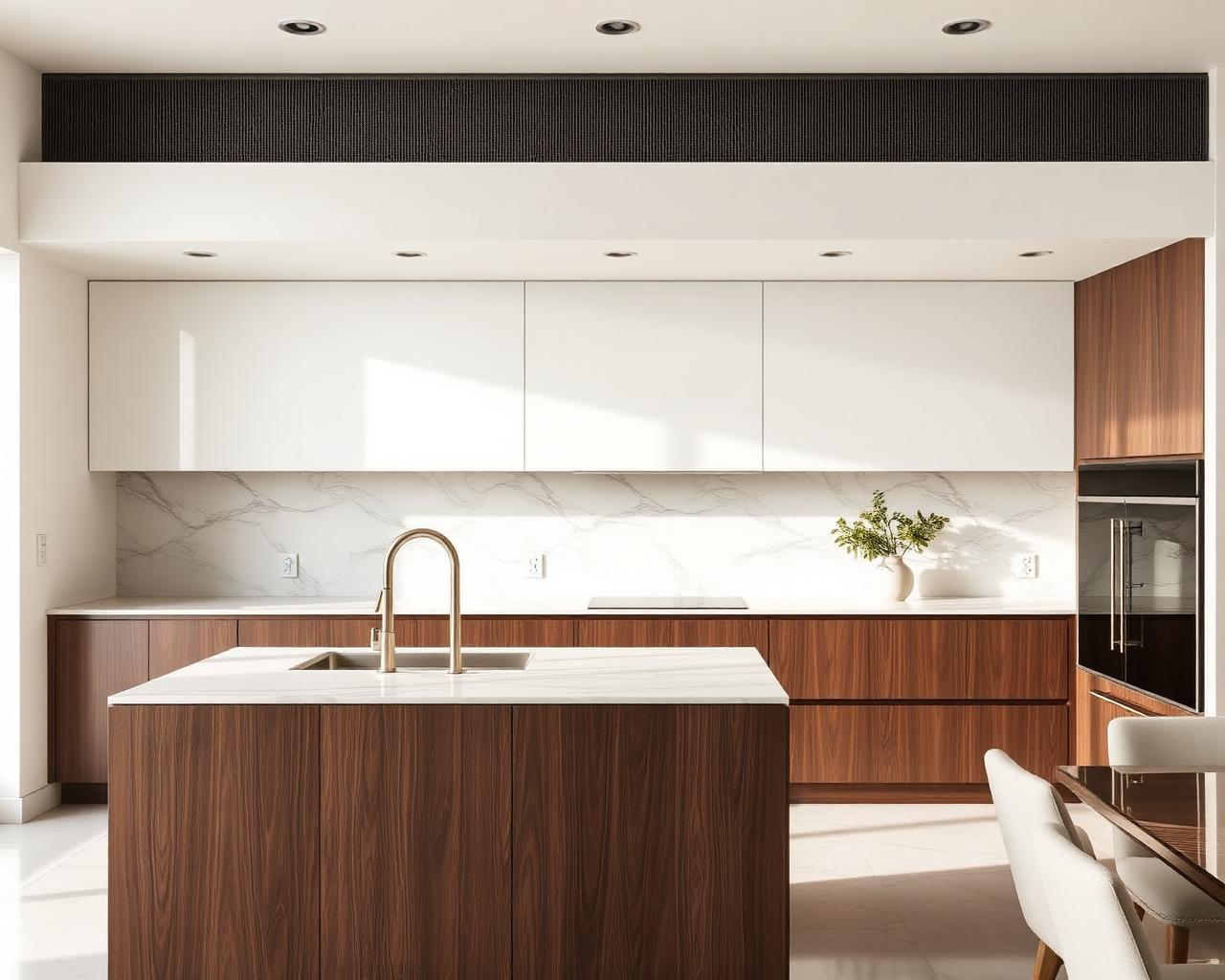 Walnut & Marble Island